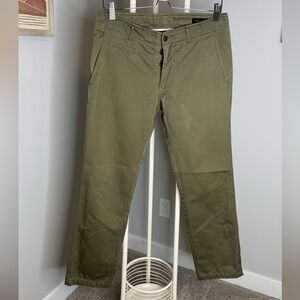 Wings + Horns - Olive Green Chino Pants - Men's Casual Trousers